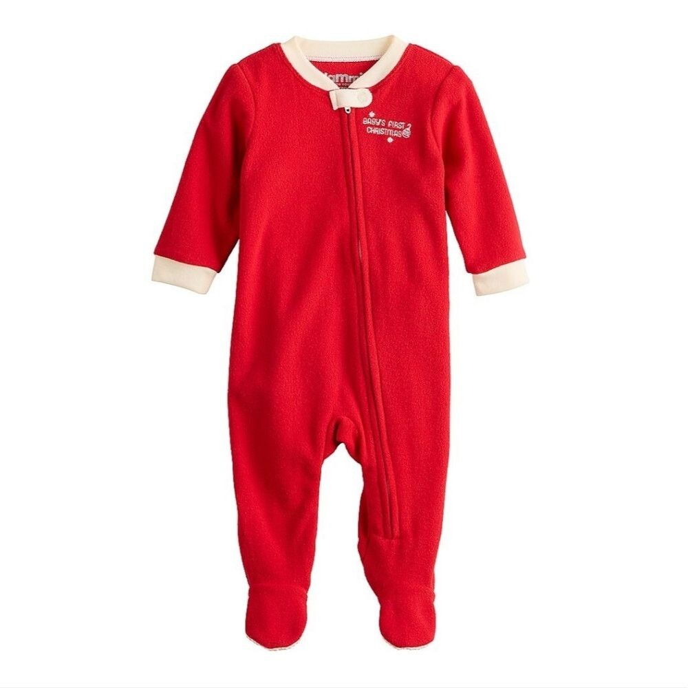 Baby Jammies For Your Families Joyful Celebration Red Sleep & Play size 3m